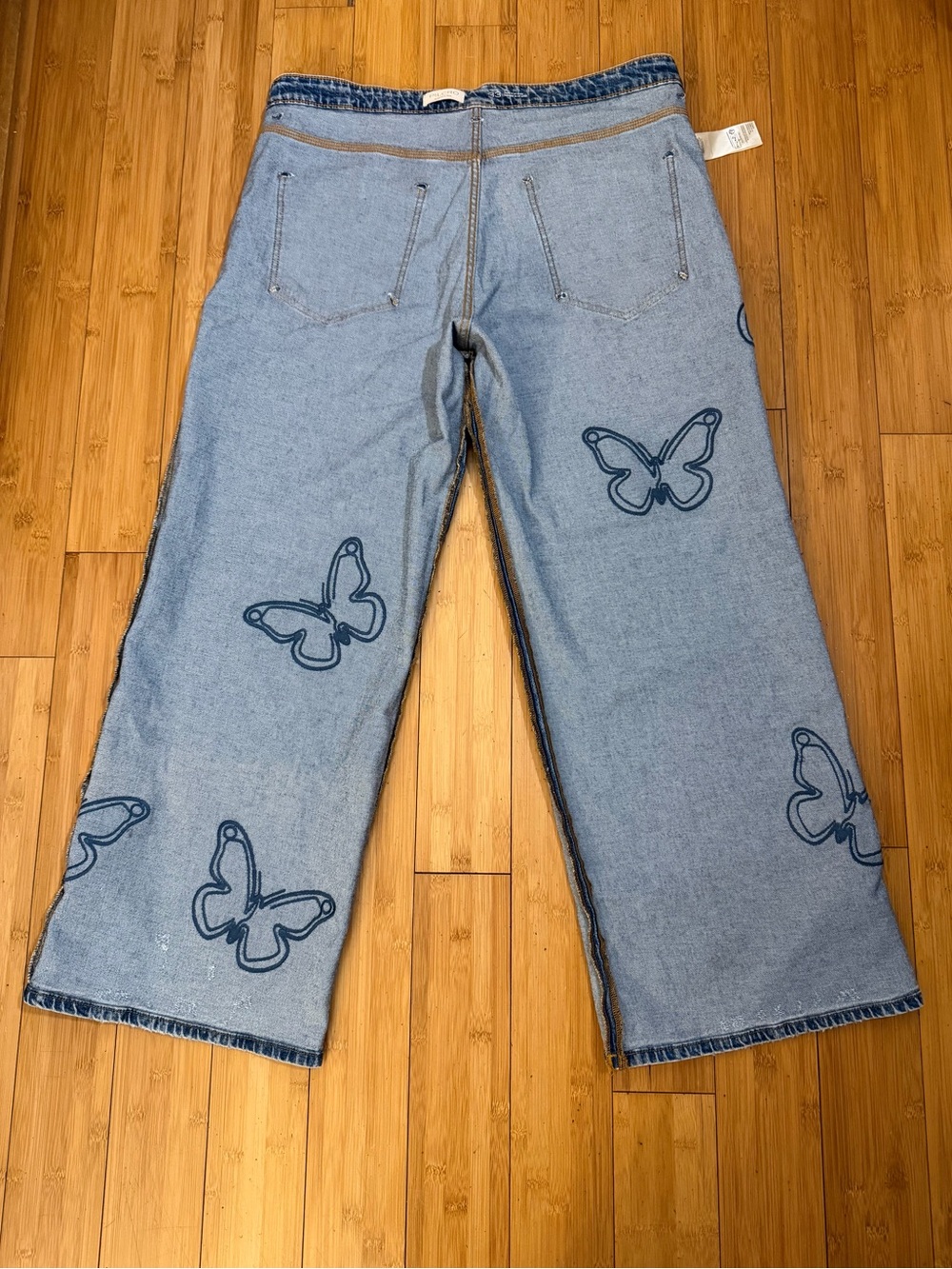 Anthropologie Pilcro Butterfly Low-Slung Wide-Leg Jeans Size 33 - Picture 8 of 14